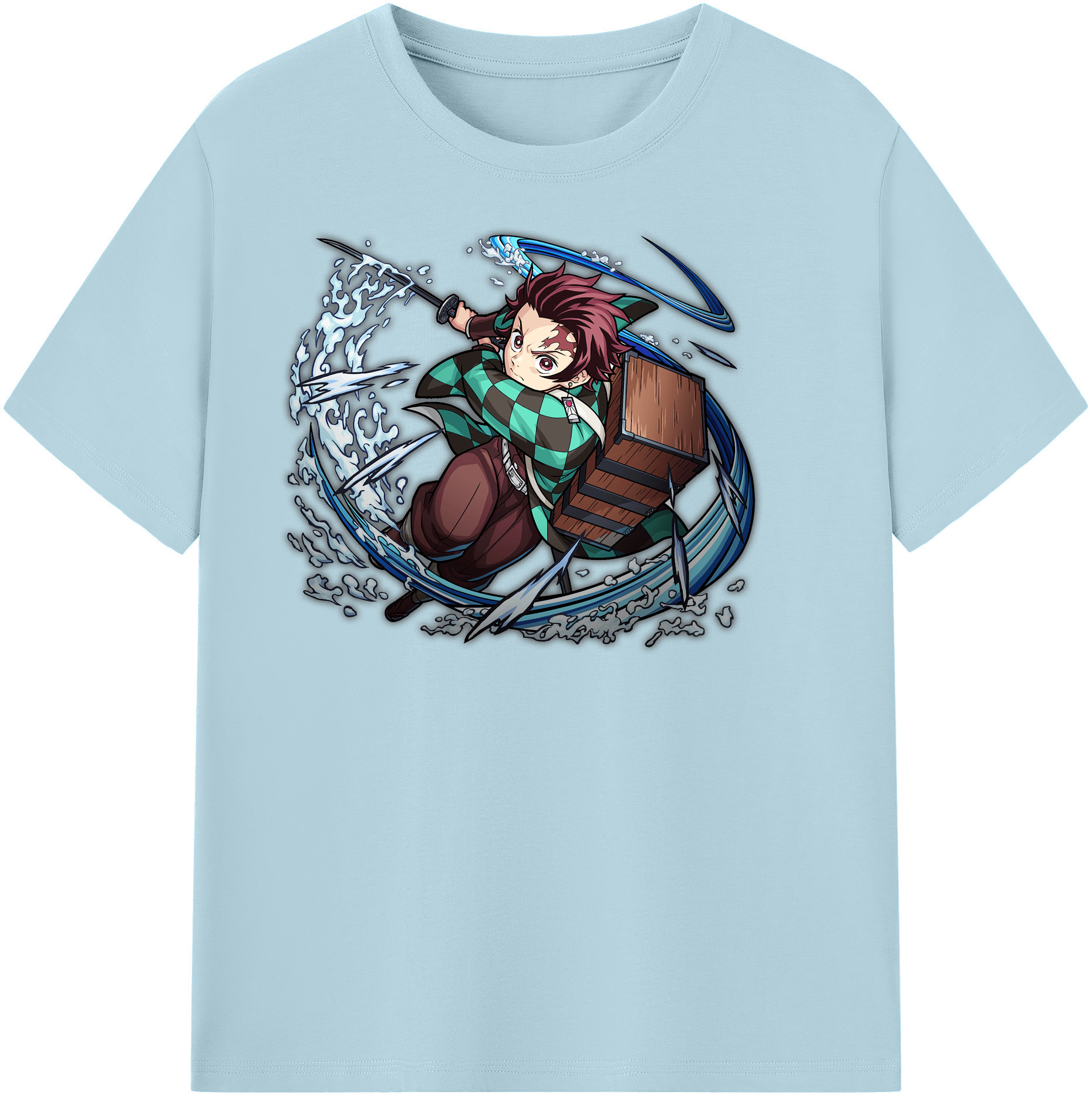 （画像用） 鬼滅の刃 竈門 炭治郎／かまど たんじろう Kamado Tanjirou 綿100％半袖Tシャツ（フロントプリント）